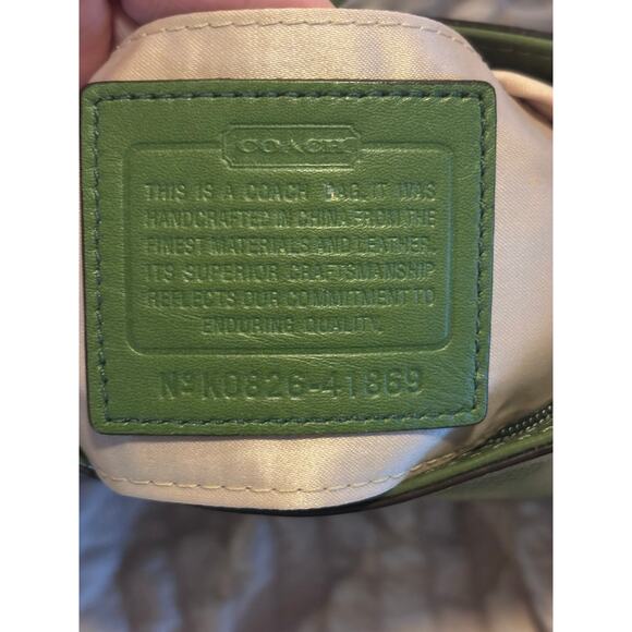 Coach Ergo Patent Leather Pleated Hobo – Apple Green main image 4